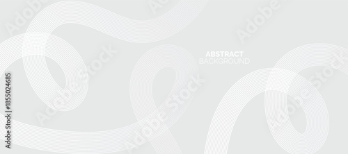 Abstract glowing lines on grey background. Geometric stripe line art design. Modern grey lines pattern. Background with Wave Rainbow Ribbons