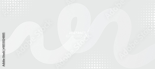 Abstract glowing lines on grey background. Geometric stripe line art design. Modern grey lines pattern. Background with Wave Rainbow Ribbons