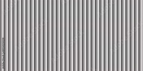 Vector ribbed glass texture background. Light grey white ribbed glass. Mesh gradient. acrylic ribbed bath surface. Ribbed glass background semitransparent overlay.
