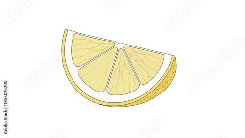 A refreshing slice of bright yellow lemon, perfect for beverages or culinary delights