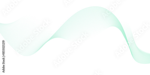 Abstract green gradient line technology business wavy background. minimal paper waves flow line. minimal paper grid web smooth line. digital vector web soundwave pattern texture.