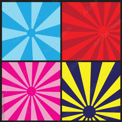 Four different zigzag line backgrounds