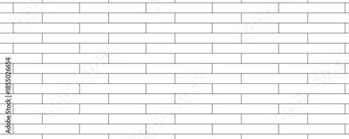 Seamless Abstract Brick Wall Texture in Black and White Vector Illustration Style for Architectural and Graphic Design Use.