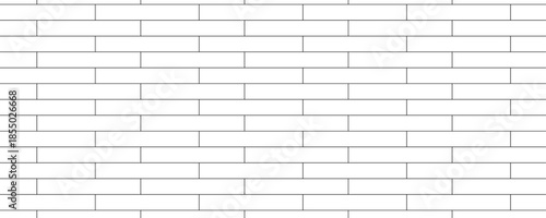 Seamless Abstract Brick Wall Texture in Black and White Vector Illustration Style for Architectural and Graphic Design Use.