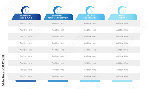 A 4-table infographic typically features four distinct tables arranged visually to compare data, outline processes, or present metrics in a compact, engaging format suitable for presentations 