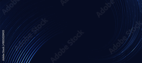 Modern abstract blue curve technology background. tech banner for corporate business concept. hi-tech abstract background vector illustration and business or presentation