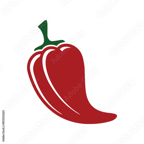 Red hot chili pepper vector illustration on white background