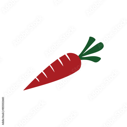 Hand drawn vector illustration of carrot on white background