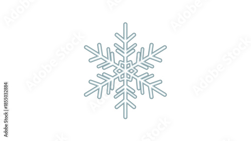 Geometric Light Blue Snowflake Illustration