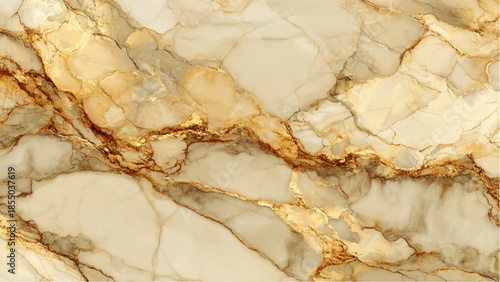 Beige marble texture with gold veins pattern