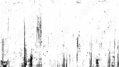 Black grunge texture with vertical streaks on white surface