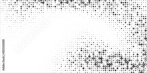 Dotted halftone gradient texture. Vanishing polka dot background. Repeating dots gradation pattern background.