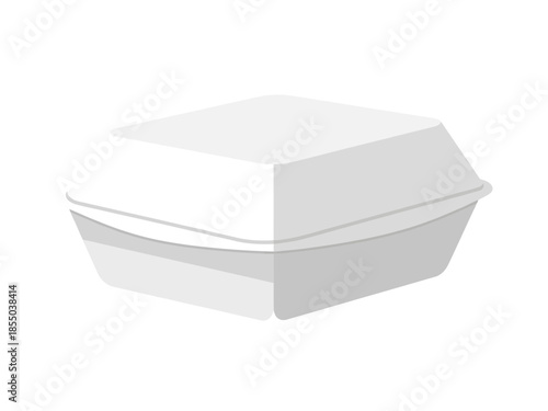 Simple white food container for takeout or leftovers, clean and versatile design