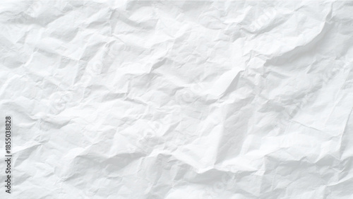Crumpled white paper texture background with wrinkles