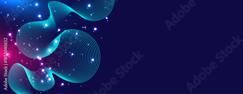 Modern Abstract Data Wave Background with Light Particles for technology, artificial intelligence, data visualization, fintech, SaaS platforms, websites, presentations, and digital business branding.
