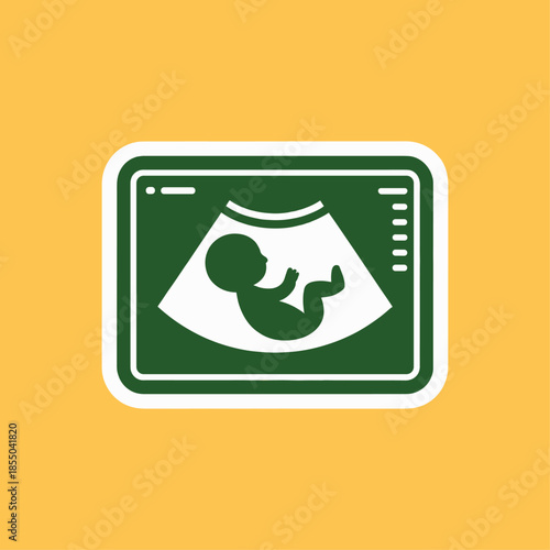 ultrasound scan sticker, for pregnancy and prenatal care