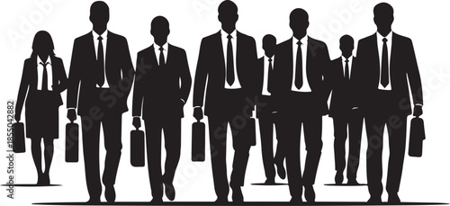 Business People Silhouette Group

Corporate Professionals Walking Silhouettes

Office Workers Team Illustration