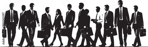 Business People Silhouette Group

Corporate Professionals Walking Silhouettes

Office Workers Team Illustration