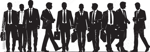 Business People Silhouette Group

Corporate Professionals Walking Silhouettes

Office Workers Team Illustration