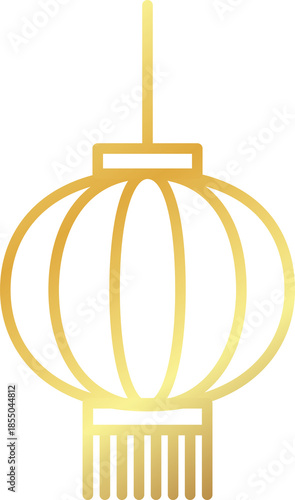 Golden Chinese Hanging Lantern