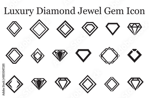 Luxury Diamond Jewel Gem Icon
