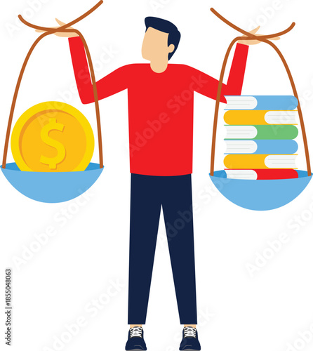 Social media illustration, business concept, web design

