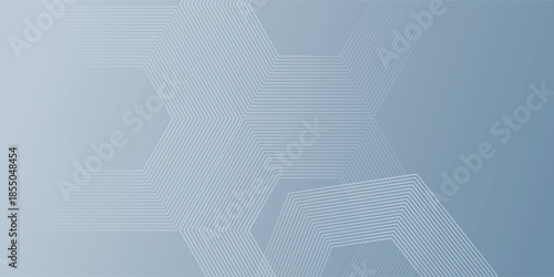 Digital abstract background hexagon lines on gray background. Futuristic digital network stripe line art design for poster, brochure, cover, website, banner