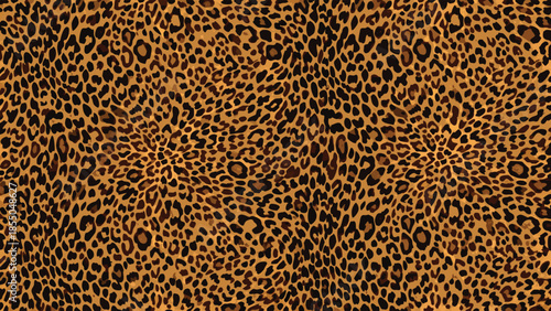 Leopard skin pattern with brown and black spots