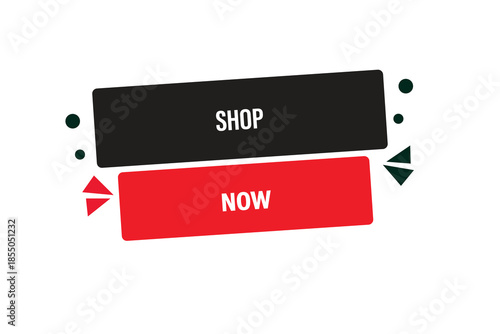 Print Button, web template, shop now, banner label, vector symbol.


