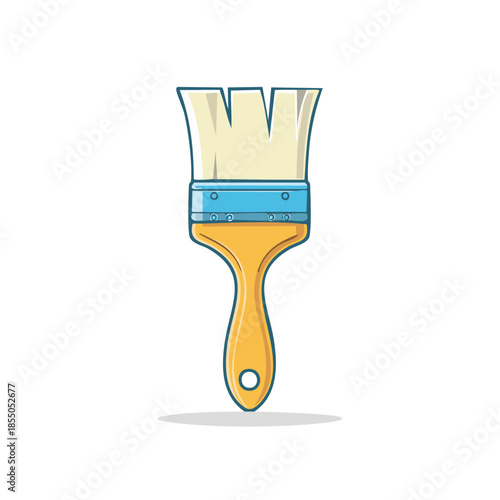 Paint brush vector illustration displaying painting equipment for home improvement and artist supply depicting creativity and design tool.