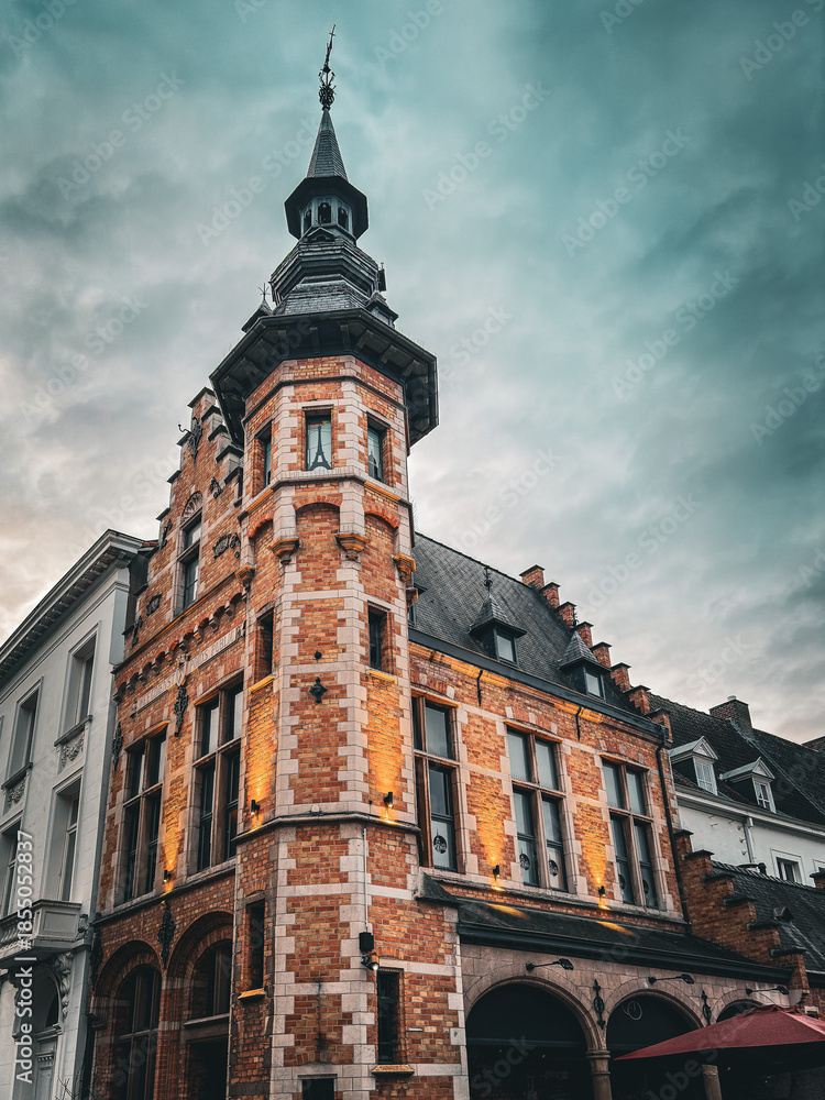 Fototapeta premium Street view of Kortrijk, Belgium