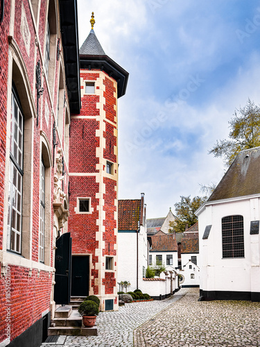 Street view of downtown Kortrijk, Belgium