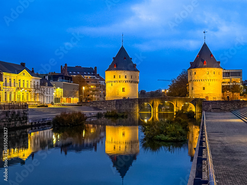 Street view of Kortrijk, Belgium