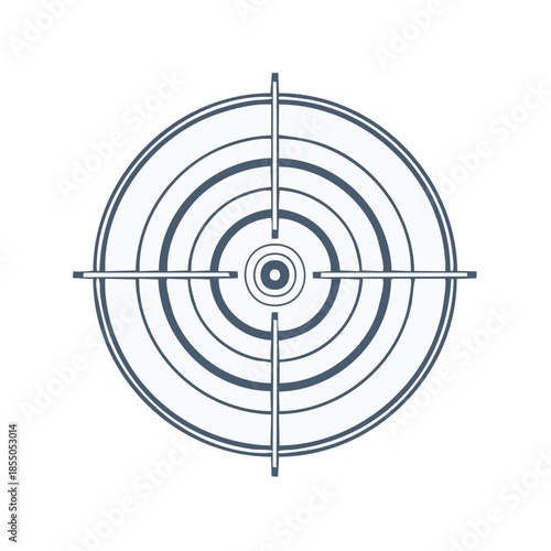 Precision Target Practice: Aiming for Accuracy with Circular Bullseye and Crosshairs