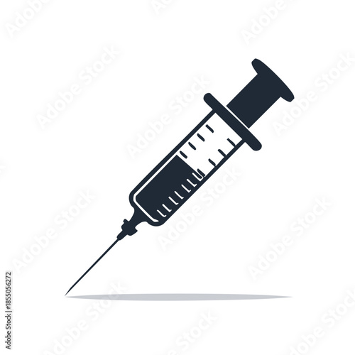 Medical Syringe Illustration Injecting Treatment Medicine Injection Vaccine Shot