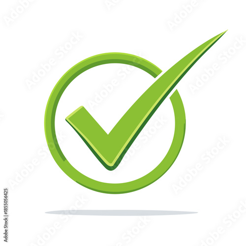 Check Mark Icon Within a Circle Symbolizing Validation and Positive Confirmation  Affirmative