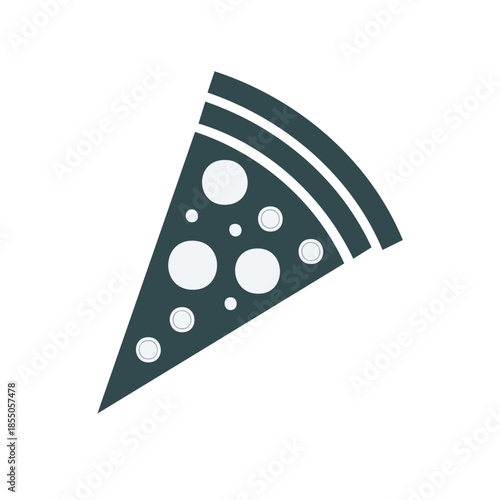 Pizza slice with pepperoni illustration graphic image icon