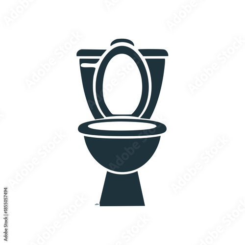 Toilet Bowl Illustration: Sanitation Fixture Vector Graphic for Bathroom and Plumbing Projects