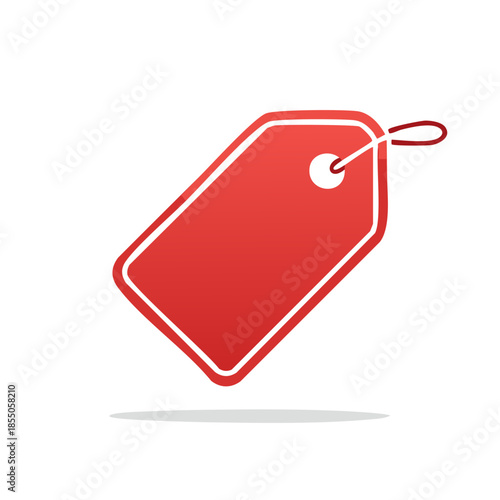 Simple Red Price Tag Graphic Symbol For Retail Shopping And Sales