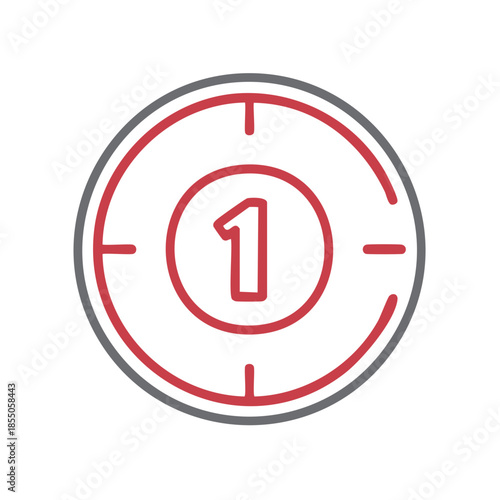 Cinema Countdown Film Leader One, Movie Timer Sequence Start Graphic