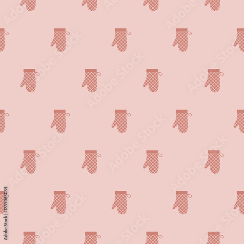 Baking gloves seamless pattern isolated on color background