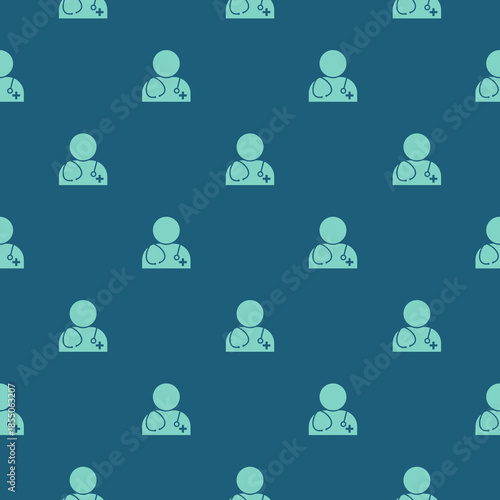 Doctor seamless pattern isolated on color background