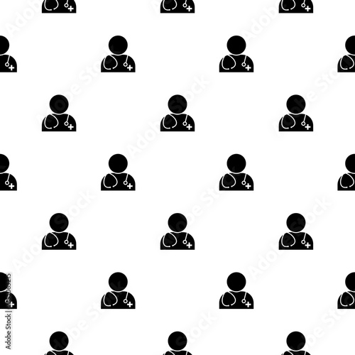 Doctor seamless pattern isolated on white background