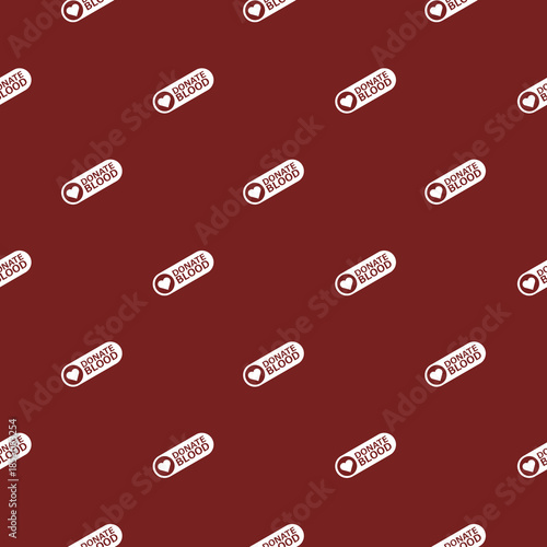Donate blood seamless pattern isolated on color background