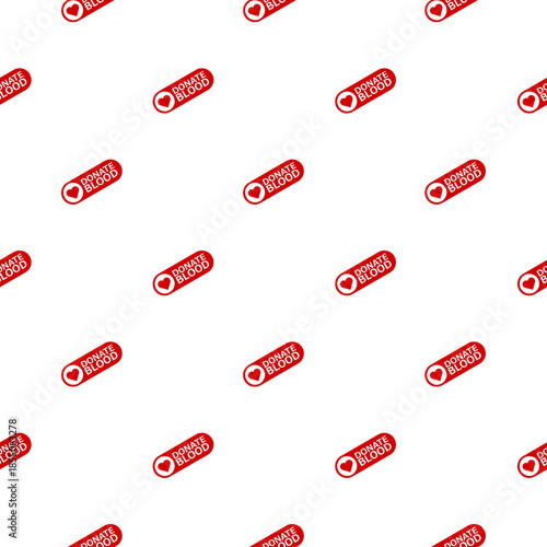 Donate blood seamless pattern isolated on white background