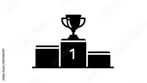 First Place Trophy on Winner's Podium Icon