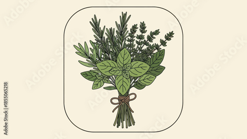 Fresh Herb Bunch: Basil, Rosemary, Thyme - Culinary Aromatics
