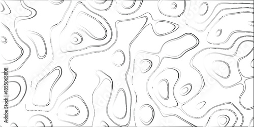 Grayscale abstract topographic contour lines with a bright white background, creating a subtle textured effect and organic flow for modern design applications