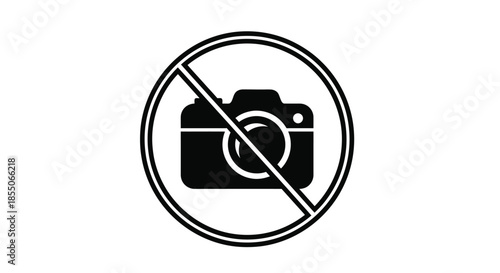 No photography allowed a crossed out camera symbol within a circle