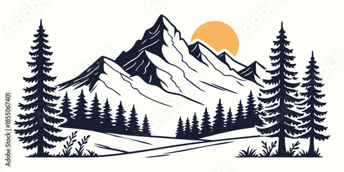 winter landscape with trees